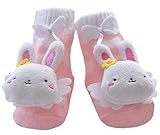 DinDonオリジナル DAラトルサウンドソックス バニー♪ 0-12ヶ月 ピンク #5116