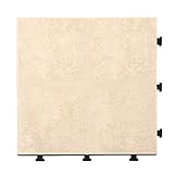 ジョイントタイル 陶器製 ベランダ 庭 タイル 屋外用 バルコニー マット 〔4枚セット・幅31cm〕 Aオフホワイト