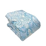 西川 0.4kg 増量 肌掛け羽毛ふとん 洗える シングル ダウンケット ダウン50％ ウォッシャブル WS3218 (ブルー)