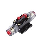 【ノーブランド品】12V-24V　インライン　自動遮断器　60a　マニュアル　リセット　スイッチ　カーオーディオ用ヒューズ