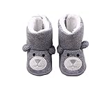 MissとMr ベビーシューズ 子供靴 ベビーブーツ ファーストシューズ 赤ちゃん保温スノーブーツベビー靴 女の子 男の子 お洒落 出産祝い ギフト 滑り止め カジュアル (11cm, グレー)