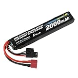 HTGベーシック リポバッテリー 電動ガン用 【特許技術G-Tech使用】 (7.4V 2000mAh 40C) スティックType ディーンズ互換コネクター(T型) [HighCapacity/HighOutput]