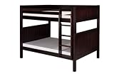 Camaflexi Panel Style Solid Wood Bunk Bed, Full-Over Full, Side Attached Ladder, Cappuccino [並行輸入品]