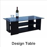 モダンデザインのセンターテーブル ガラス天板のスタイリッシュなデザイン ブラウン 幅100