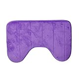 Creazy ® 40 * 60 cmのU型バスマットアンチスリップホームバスルーム Size: 40*60cm/15.7*23.6" パープル wer5