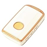 [OFFCURVE] 新型 CX8 CX5 CX30 適合 CX60 CX-30 CX-8 ロードスター キーケース キーカバー キーシェル 新型 マツダ 専用 スマートキーケース (Gold White)