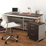 薄型シンプル パソコンデスク W1500 ハイタイプ ホルムアルデヒド対応 PCデスク PC-6015H-BR