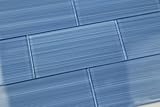 Havenダークブルー、手描きガラスタイル。Perfect for Kitchens and Bathrooms。 Sample HPT-HB20-Sample