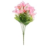 Fenteer グリーンデコ　　和風飾り（人工植物/観葉植物）　人工造花　装飾花　　屋内用　　結婚式造花　　全5色 - 濃いピンク