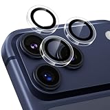 Podick カメラフィルム iPhone 17 Pro/17 Pro Max 用 カメラカバー 9H強化ガラス アルミ合金 アイフォン17 Pro/17 Pro Max カメラ保護 キズ防止 耐衝撃 高透過率 黒縁取り 露出オーバー防止 極薄 いphone17プロ/17pro max レンズカバー プロテクター クリア