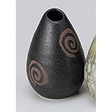 ミニ花瓶 しずく花瓶黒伊賀 ［ 1.8 x 7.5 x 10.2cm ］ 【 インテリア 置物 料亭 旅館 業務用 】