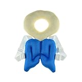 CS-B 赤ちゃん 痛いの痛いのとんでけー 防止 クロス バックストラップ メッシュ エンジェル リング パッド (スカイブルー)