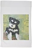 3Dローズ 犬 シュナウツァー - ミニチュア シュナウツァー - 旗 - ガーデンフラッグ 30.5 x 45.7cm (12 x 18インチ) - fl_4158_1 (並行輸入)