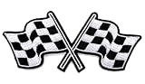 ワッペン アイロン チェッカー フラッグ モーター スポーツ レース アメカジ 刺しゅう アップリケ パッチ