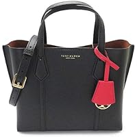 [トリーバーチ] トートバッグ レディース 56249 ショルダーバッグ ペリースモールトリプル レザー TORYBURCH PERRY SMALL TRIPLE COMPARTMENT TOTE ワンサイズ,BLACK(001) [並行輸入品]