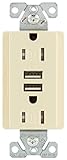 Eaton tr7755 W 15 Amp 125 V組み合わせUSB 3.1 A充電器with二重レセプタクル TR7755A-BOX 1