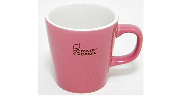 Amazon ミスタードーナツ ロゴ入り カラフル マグカップ ピンク カップ マグ ソーサー オンライン通販