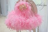小さなお姫様のフラワーガールドレス「Little Miss Princess Flower Girl Dress」1歳から4歳 (4 years, ピンク)
