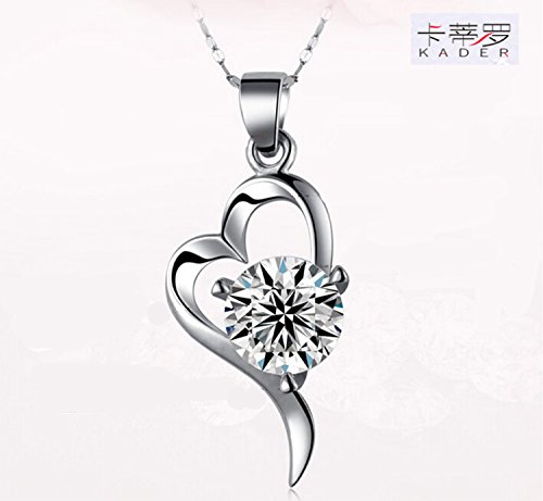 KADER ネックレス レディース 人気 可愛い ハート ジュエリー シンプル 925 純銀製 オープンハート プレゼント ボックス付き