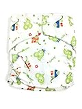 BubuBibi Bamboo Fun Prints Pocket Snaps Cloth Diaper/ Nappy - OS + 2 Inserts (One Size, Mouse) by Bu