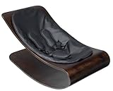 Bloom Coco Stylewood Baby Lounger with Seat Pad, Cappuccino Frame, Midnight Black by bloom [並行輸入品]