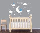 LUCKKYY Sweet Dreams My Little Owl Wall Decal Vinyl Wall Sticker Baby Nursery Decor Kids Room Wall S