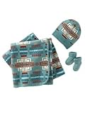 Pendleton Jacquard Knit Layette Set, Chief Joseph, Aqua, 6-12 months [並行輸入品]