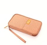 P.travel 手帳型 ハンドバック　お財布　手帳系　 カード入り iphone iPad mini収納 (iphone, オレンジ)
