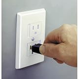 Safe Plate Electrical Outlet Cover - Standard (Center Screw) - White Color - 2 Pack by Mommy's Helpe