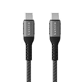 【日本国内ブランド】Luxxio USB-C to USB-C 2m ナイロンケーブル PD対応 100W/5A Eマーカーチップ搭載 480Mbpsデータ転送 iPhone16 対応 USB2.0 USB Type-Cケーブル (2m)