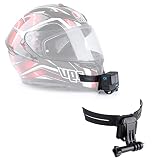 ウェアラブルカメラ 顎マウント、GoPro ゴープロ 用 オートバイヘルメット顎 粘着 マウント アクセサリー ヘルメットチンホルダー GoPro hero 10/9/8/7/6/5/4 Osmo Action Insta360 対応 (スタンダード版)