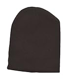 Plus Nao(プラスナオ) 子供用 赤ちゃん用 ニット帽 ニットキャップ ビーニー コットン シンプル 無地 ベビー キッズ 女の子 男の子 春秋 帽 - ブラウン