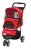 KRONO Pet Stroller, Pet Carrier 3輪ペットカート [並行輸入品] (RED)