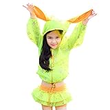 (チェリーレッド) CherryRed ガールズ ベビー 女の子 水着 ビキニ 子供用 ビキニ水着 可愛い 三点セット XXL イエロー