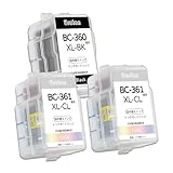 【Uratan】BC360XL 1個+BC361XL 2個セット 詰め替えインク 互換インクカートリッジ canon用 リサイクルインク 360 361 BC340/341通用 大容量 取扱説明書付き キヤノン用 TS5430 TS5330 インク TS5130S TS5130 MG4230 MG4130 MG3630 MG3530 MG3230 MG3130 MG2130 MX523 MX513