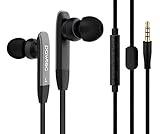 Pawtec Premium In-Ear Noise Cancellation Earphones with Volume Control and Microphone for Apple and 