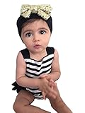 白黒の縞模様　２点セット（ロンパース＋ヘッドバンド）かわいい　ベビー服　女の子 幼児　赤ちゃん 新生児 　子供服　女の子　ロンパース カバーオール　出産祝い/プレゼント　70CM/80CM/90CM/