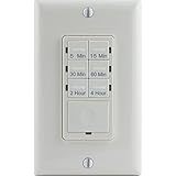 Defiant 6.4-Amp 4-Hour In-Wall Countdown Timer Switch with No Neutral Wire for Lights, Exhaust Fans,