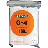 生産日本社:セイニチ 「ユニパック」 G-4 200×140×0.04 100枚入 G-4 型式:G-4（1セット:100枚入）
