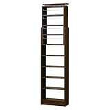 クロシオ 耐震 奥深 天井つっぱり書棚 ブラウン 幅600 x 奥行260 A4本棚 高さ1900~2600mm