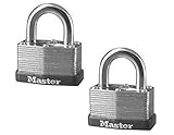 マスターロックWardedスチール南京錠 2 pack シルバー 500D