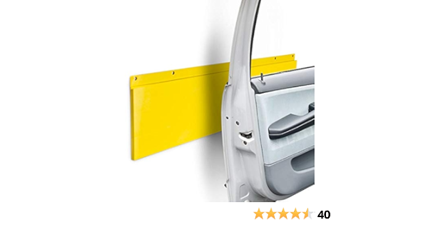 Amazon Relaxdays 車ドアプロテクター ガレージや車道用 壁取り付けガード 64 X 6 9インチ 64 X 17 5cm イエロー 内装パーツ 車 バイク