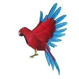 Lovoski 鳥の装飾　人工フェザー　現実的　ホーム　ガーデン　デザイン小物　　全11種　高品質 - オウム3