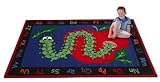 Kid Carpet Learn with Inchworm Rectangle Rug 7'6 x 12' [並行輸入品]