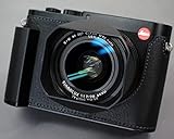 LIM'S メタルグリップ 本革 カメラハーフケース LE-HCLCAQBK (ブラック) Leica Q(タイプ116)用