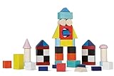 Janod Kubix Coloured Shapes and Cubes (50 Pieces)
