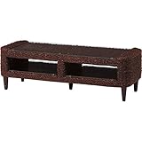 アジアン調テレビ台 テレビボード 【幅120cm 37型～52型対応】 強化ガラス天板 『グランツシリーズ』 RTV-1443BR ブラウン