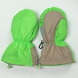7A.M. ENFANTLong Cuffed Mittens Neon GreenSIZE（5-6T)