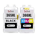 TacTink BC-365XL(顔料ブラック) BC-366XL(染料カラー) 詰め替えインク カートリッジ Canon TS3530 TS3730 インク 互換 BC-365 BC-365 キャノン インク 366 365 大容量 対応機種 PIXUS TS3530 TS3730
