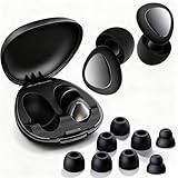 Bealemu 耳栓 睡眠用 ノイズキャンセリング 側寝対応 いびき対策 聴力保護 洗える 4サイズ ケース付 ブラック